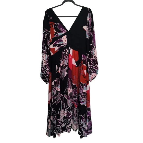 ANTHROPOLOGIE LET ME BE Floral Midi Dress XL - Picture 5 of 12